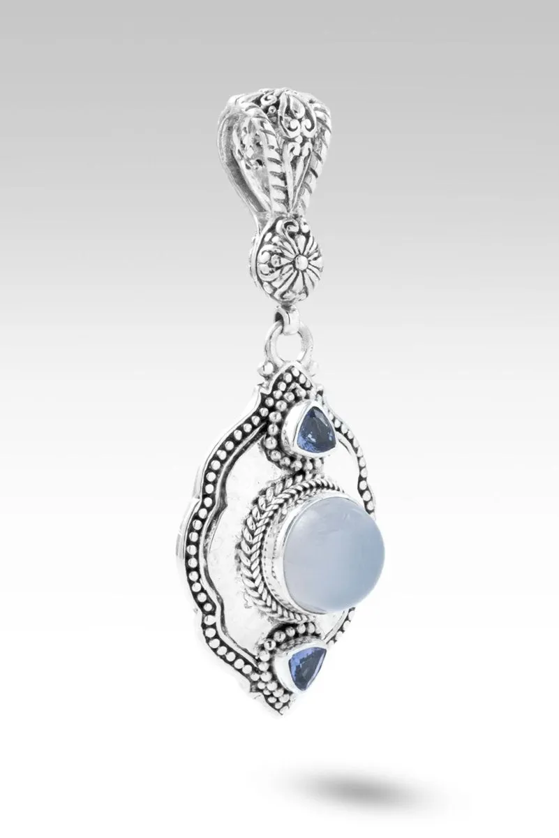 I Will Be With You Pendant™ in Blue Chalcedony
