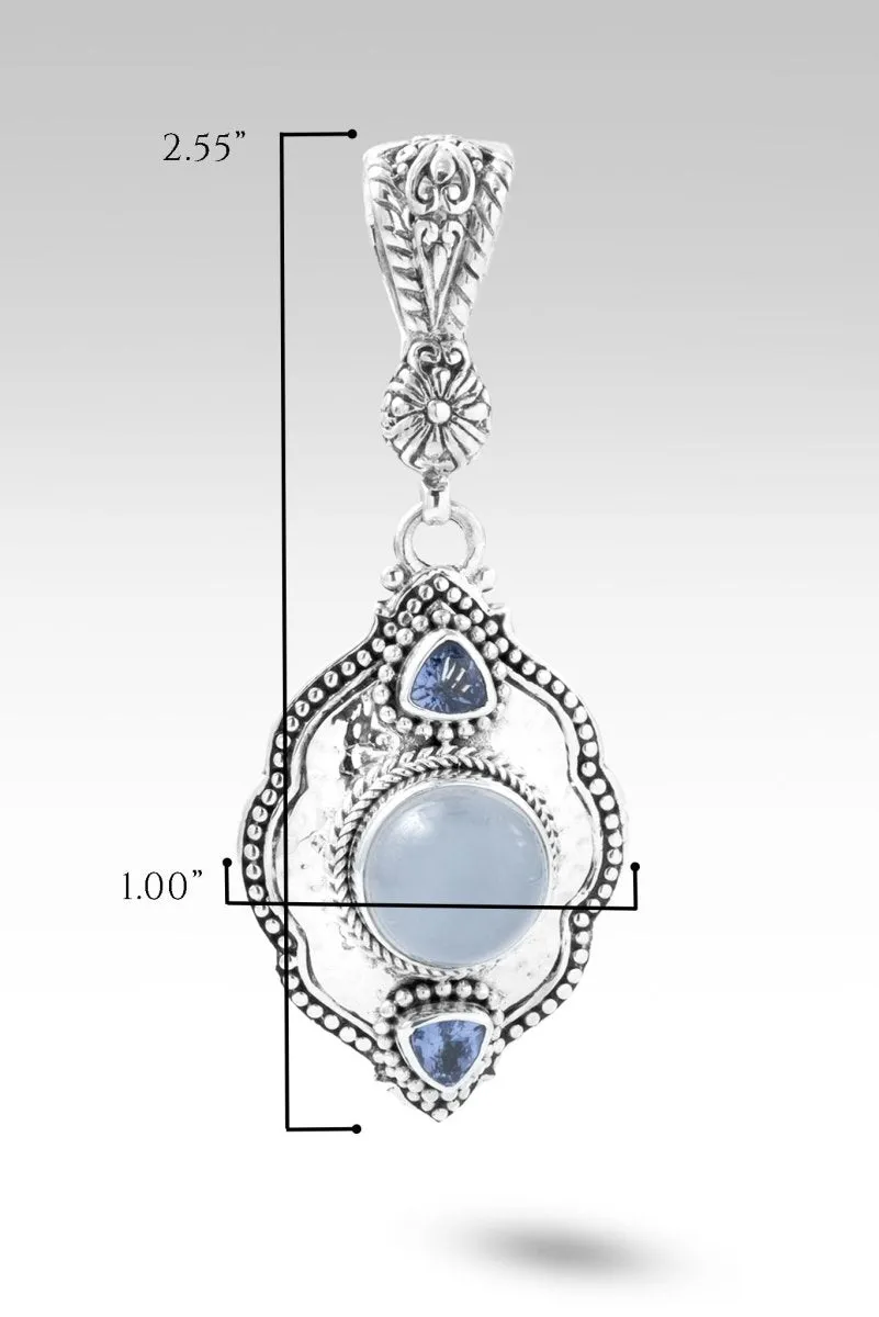 I Will Be With You Pendant™ in Blue Chalcedony