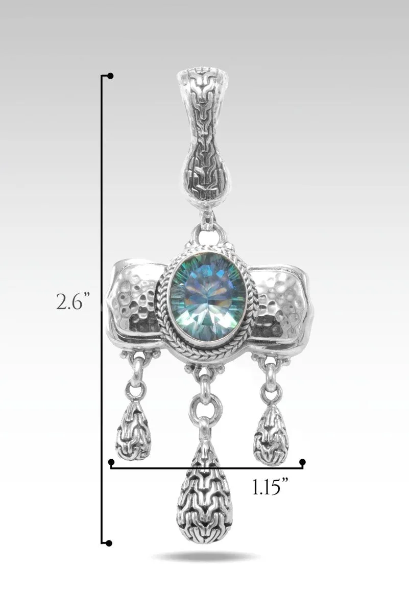 Let Us Sing a New Song Pendant II™ in Green Reflections™ Mystic Quartz