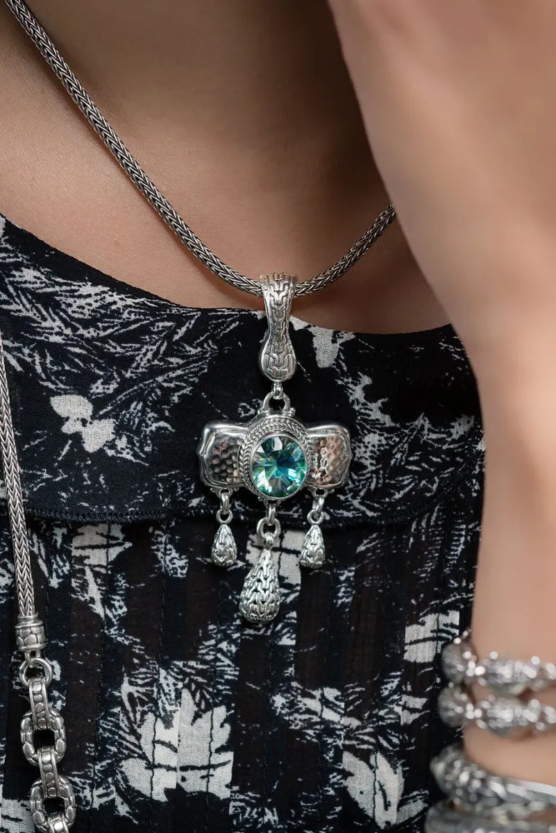 Let Us Sing a New Song Pendant II™ in Green Reflections™ Mystic Quartz