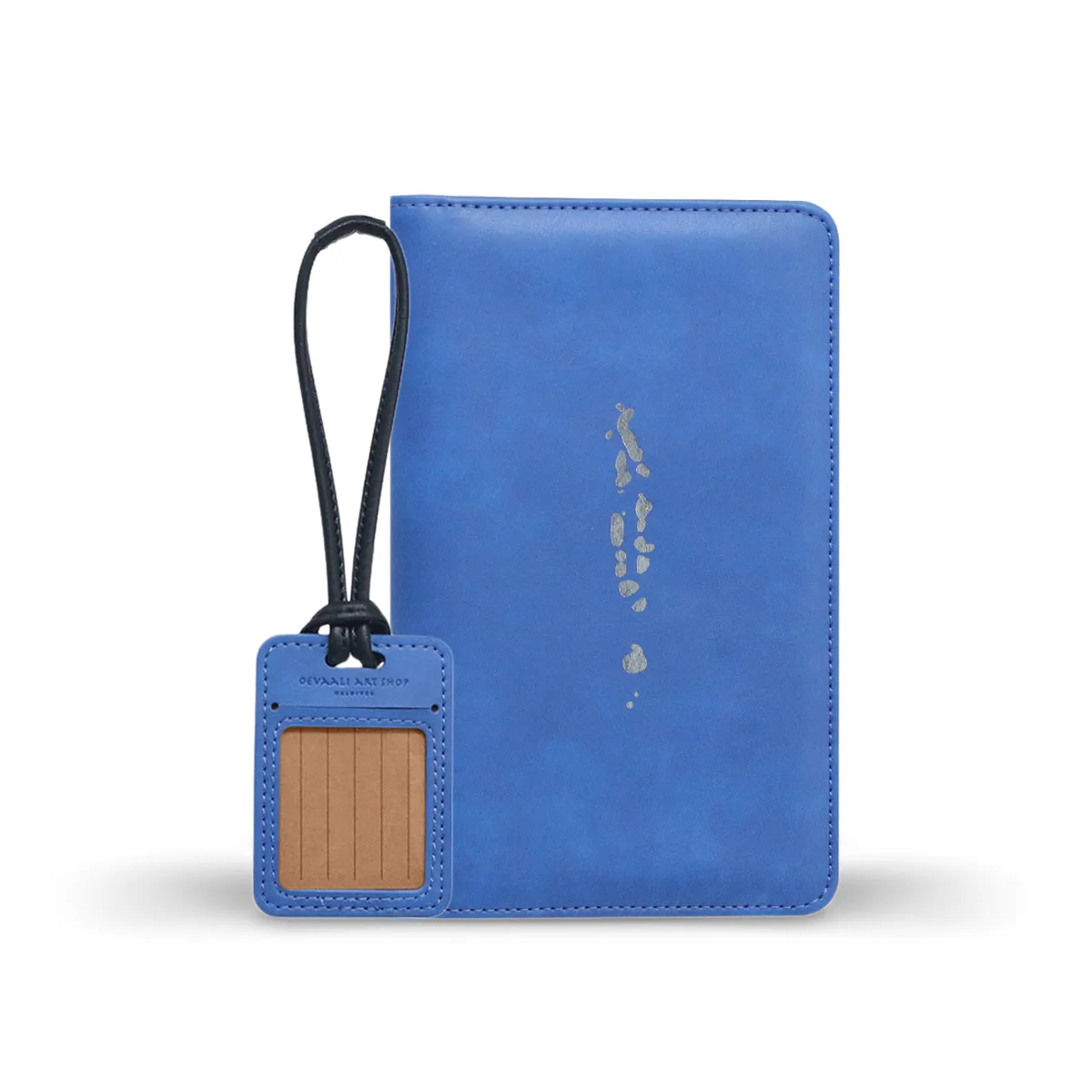 Maldives Map Travel Wallet (Blue/Black)