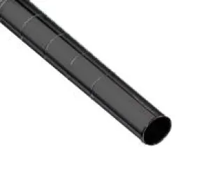 Metro 86UPBL Mobile Black Wire Shelving Post, 86"