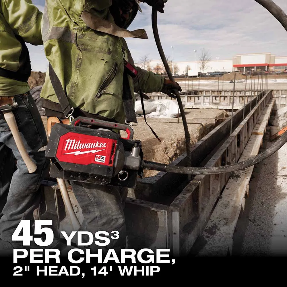 Milwaukee MXF370-2XC MX Fuel Briefcase Concrete Vibrator Kit w/ Two Batteries and Charger
