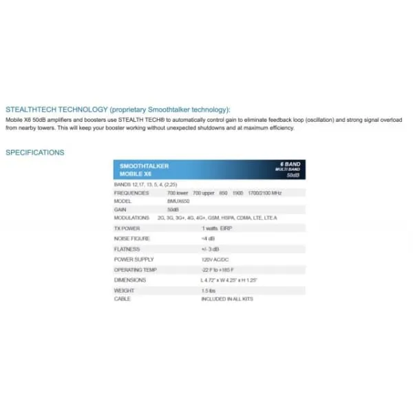 Mobile CX6 Cell Phone Signal Booster
