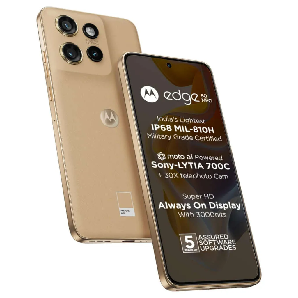 Motorola Edge 50 Neo 5G Smartphone 8GB RAM 256GB Storage Pantone Latte