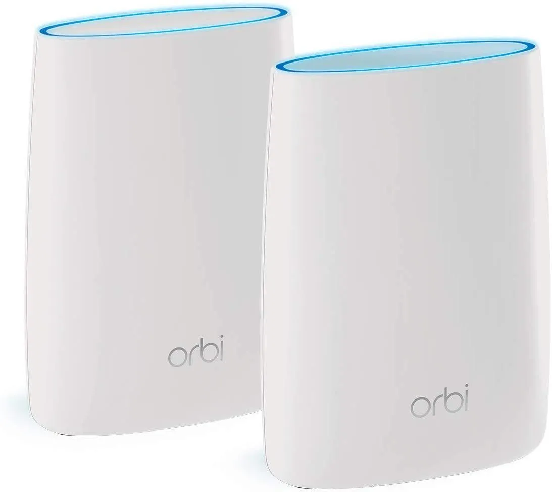 NETGEAR Orbi Tri-Band Whole Home Mesh WiFi System, with Wall Plugs for Placement Anywhere (RBK33) – Router Replacement Covers up to 5,000 sq. ft. 3-Pack Includes 1 Router & 2 Wall Plug Satellites
