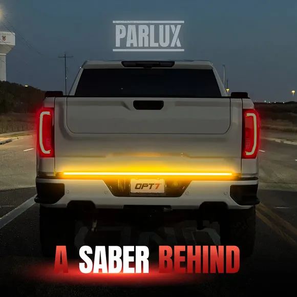 OPT7 Redline Parlux Triple Tailgate Light Bar 60" Bundle with Sidekick Sequential Running Board Light LED Strip Kit