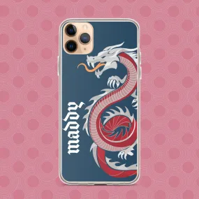 Personalized Dragon Clear Case for iPhone® Mobile - Blue