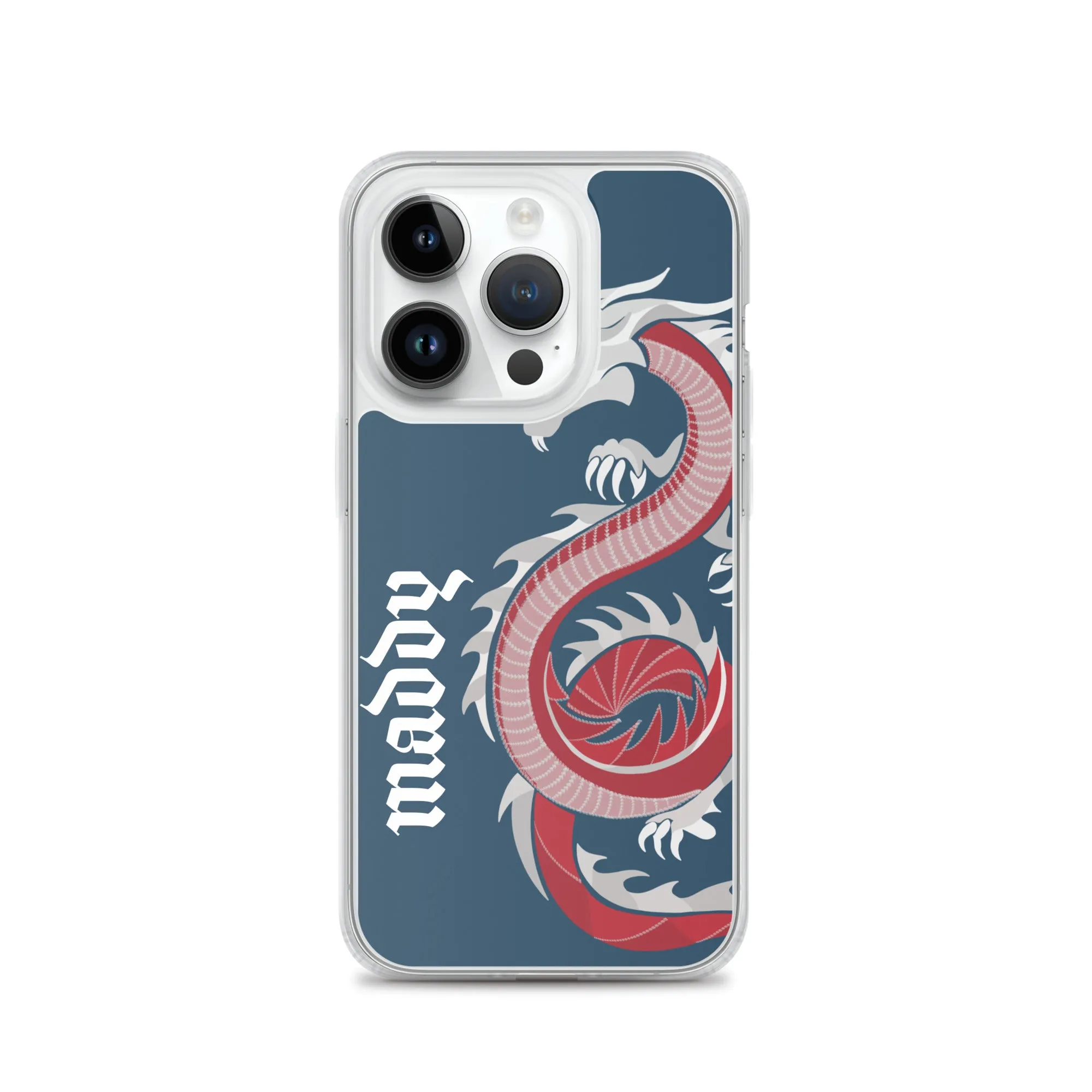 Personalized Dragon Clear Case for iPhone® Mobile - Blue