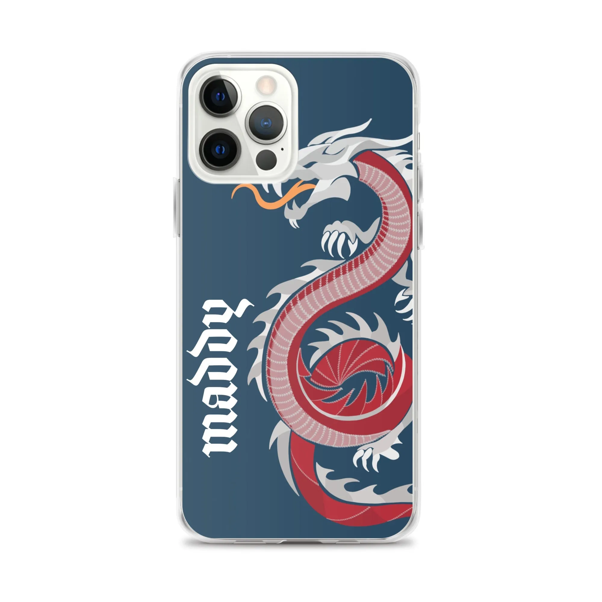 Personalized Dragon Clear Case for iPhone® Mobile - Blue