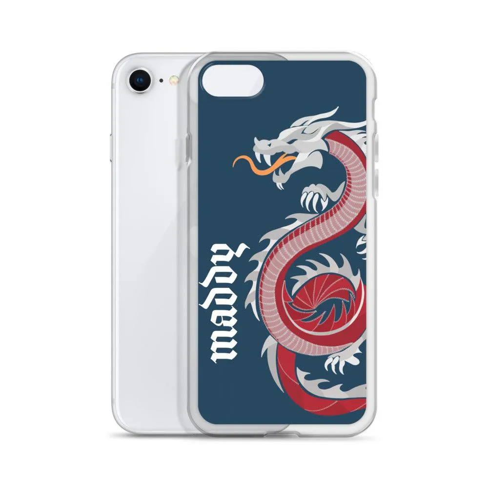 Personalized Dragon Clear Case for iPhone® Mobile - Blue