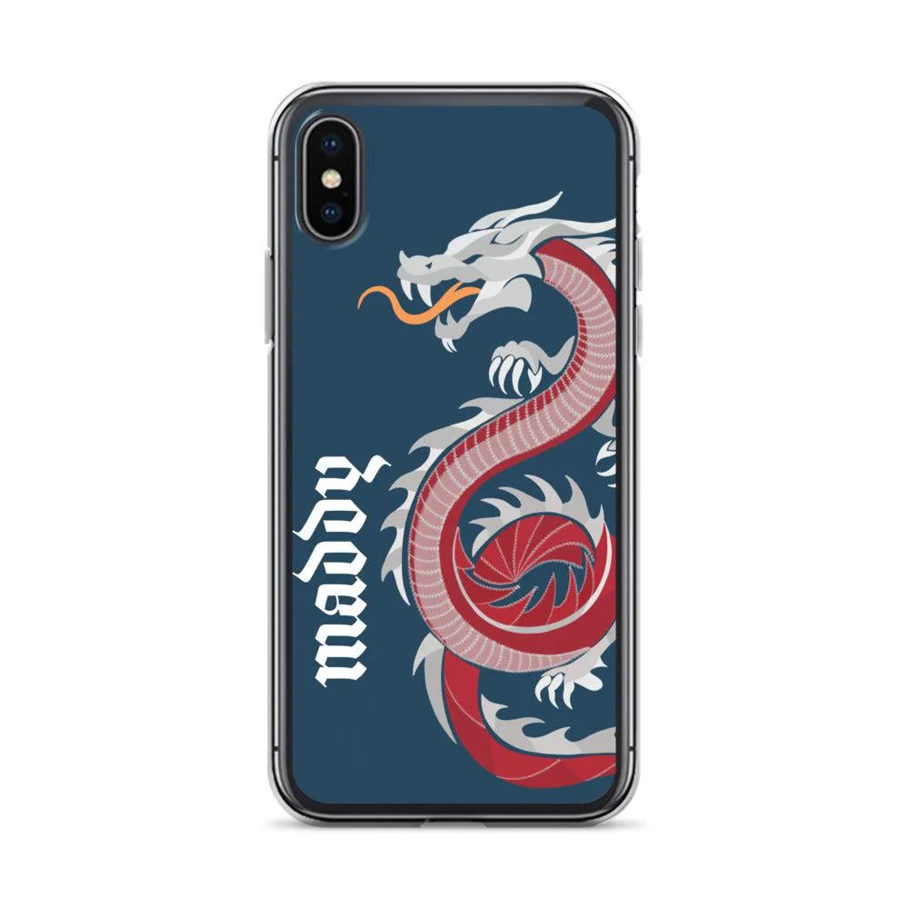 Personalized Dragon Clear Case for iPhone® Mobile - Blue