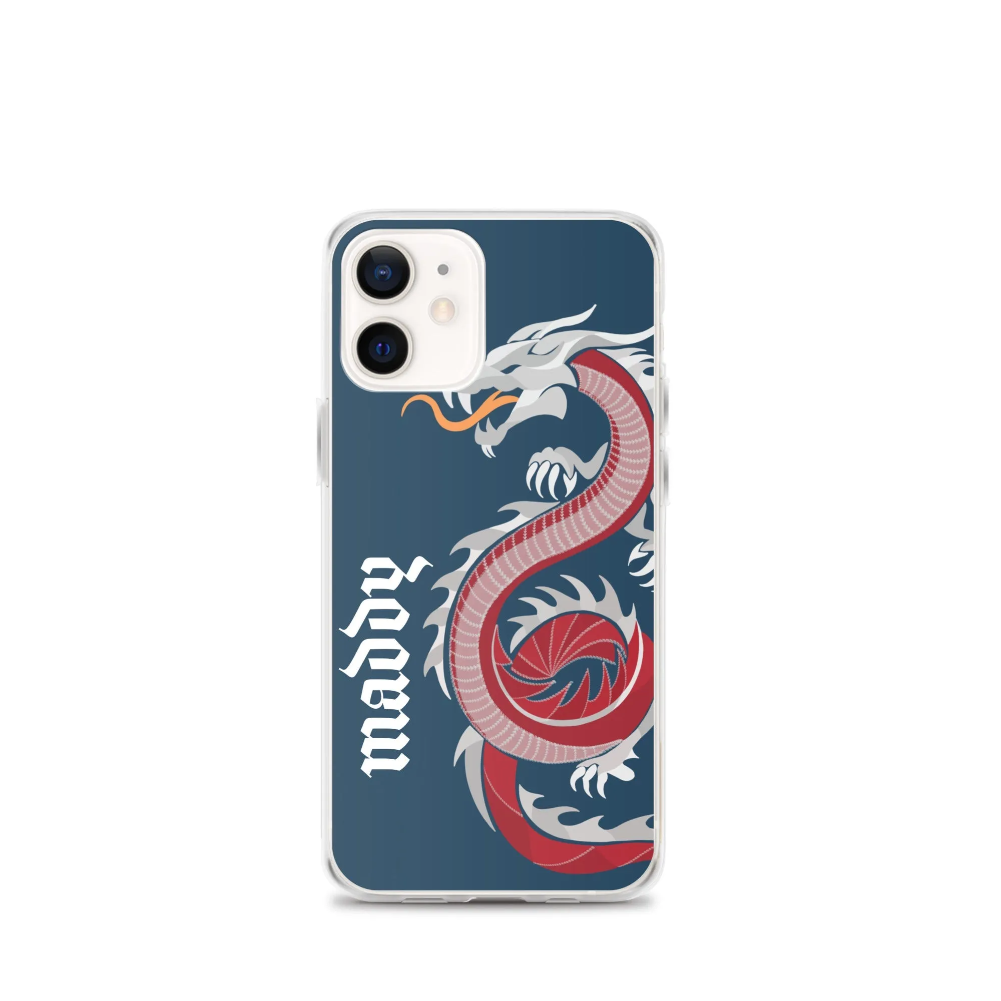Personalized Dragon Clear Case for iPhone® Mobile - Blue