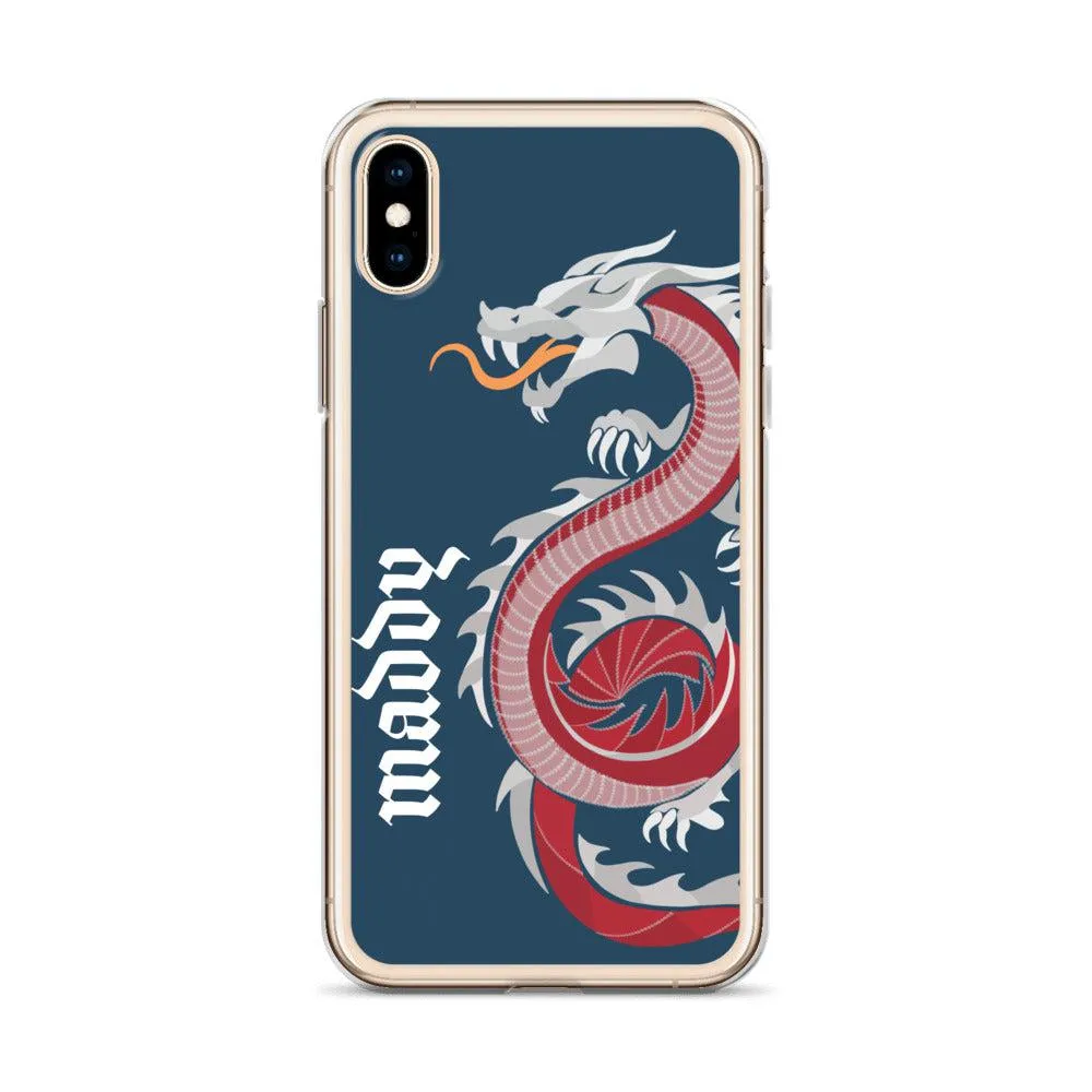 Personalized Dragon Clear Case for iPhone® Mobile - Blue