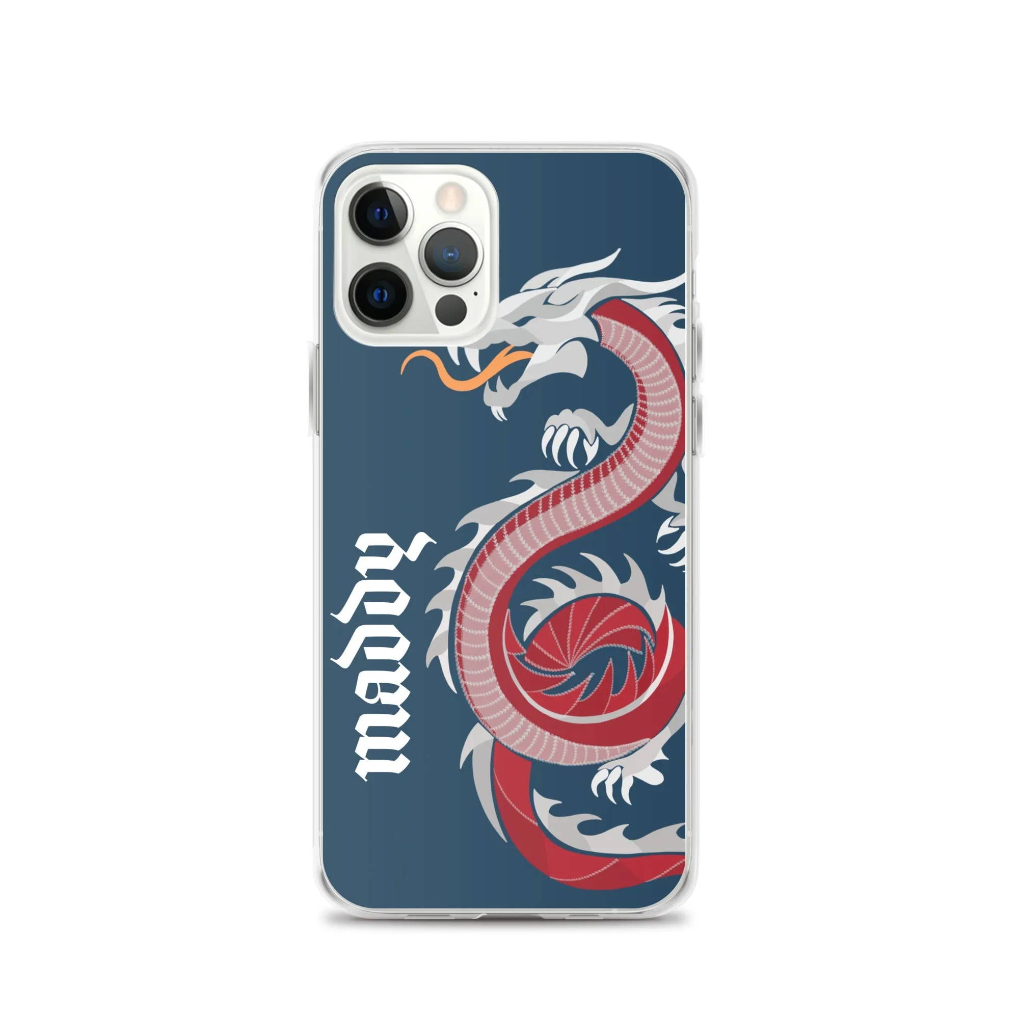 Personalized Dragon Clear Case for iPhone® Mobile - Blue