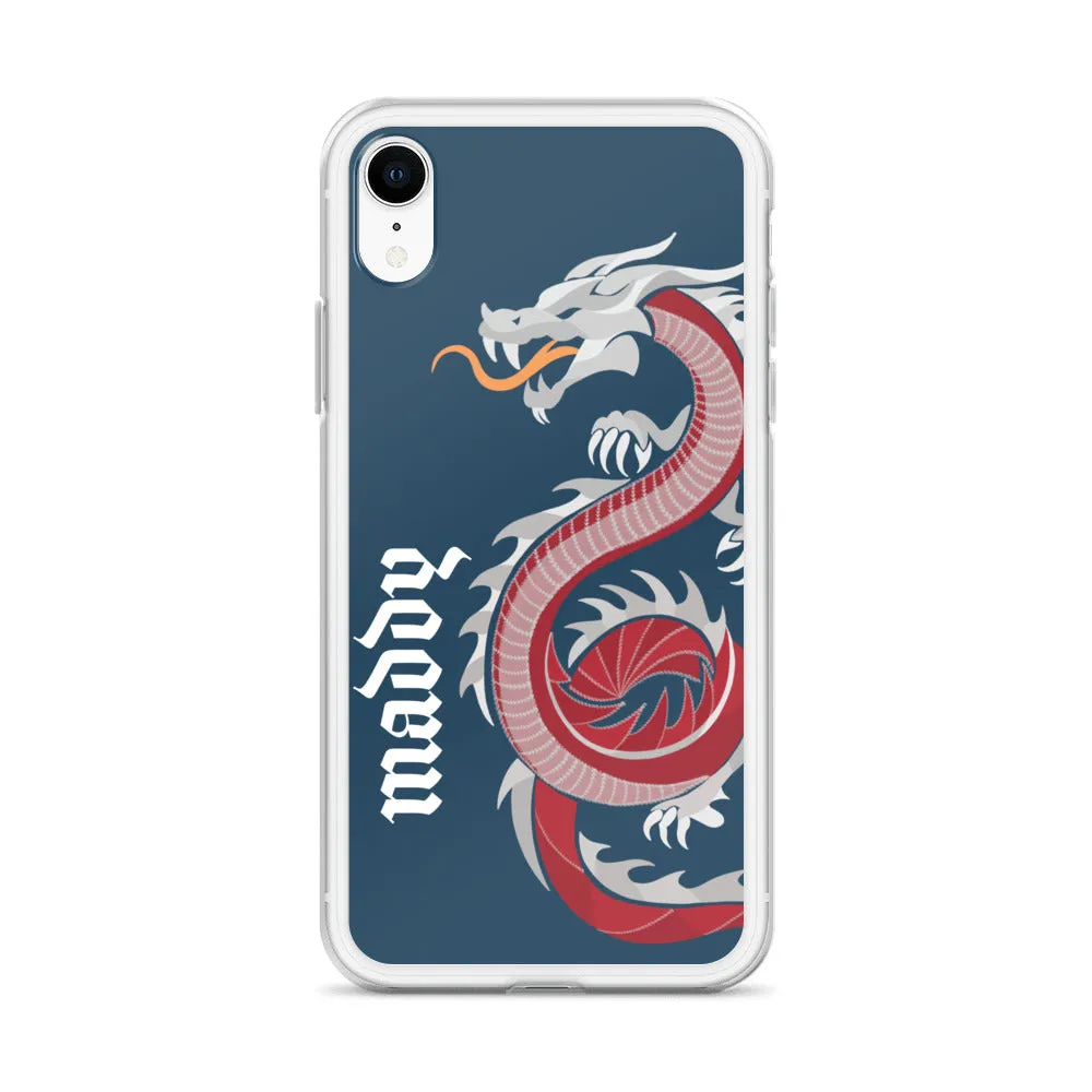 Personalized Dragon Clear Case for iPhone® Mobile - Blue