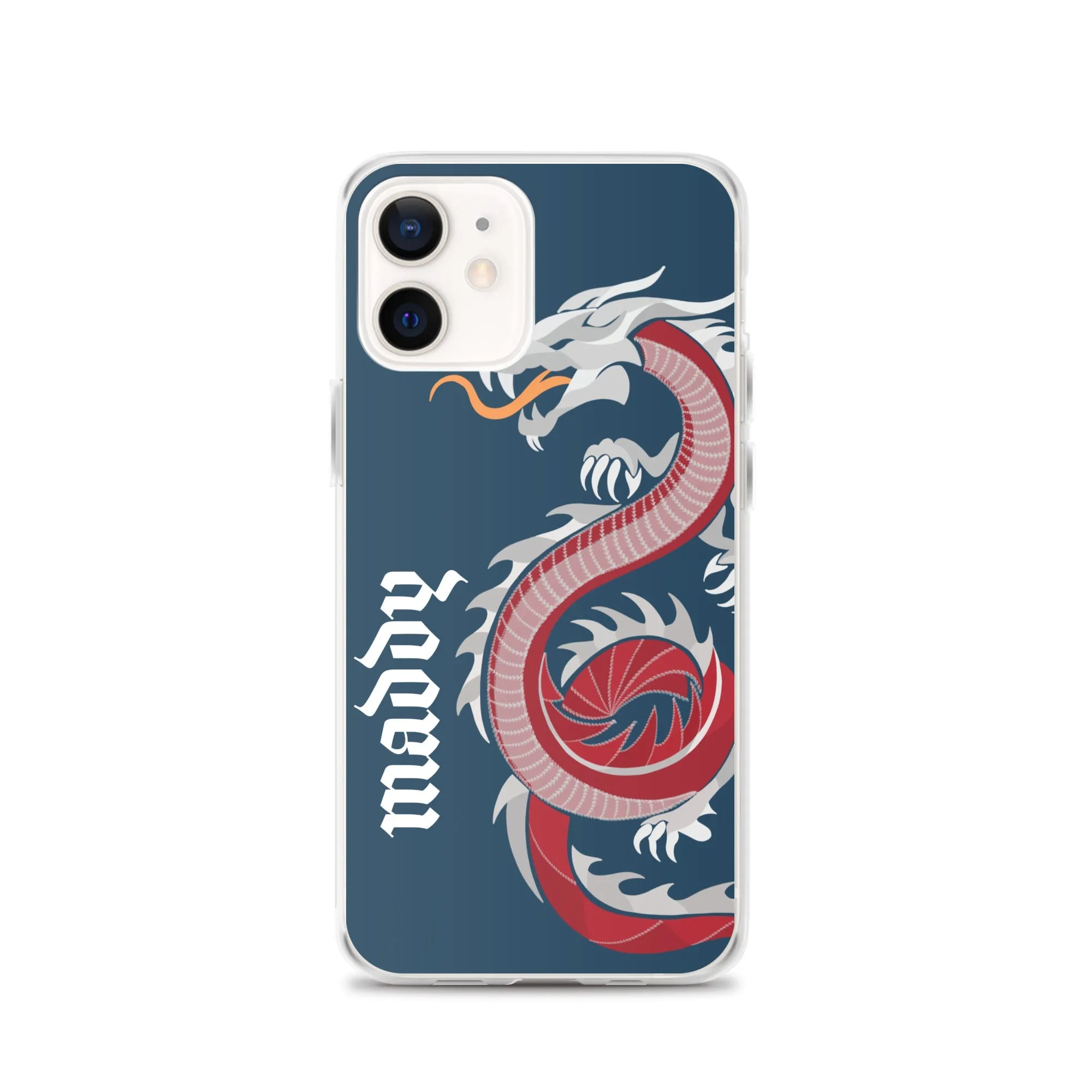 Personalized Dragon Clear Case for iPhone® Mobile - Blue