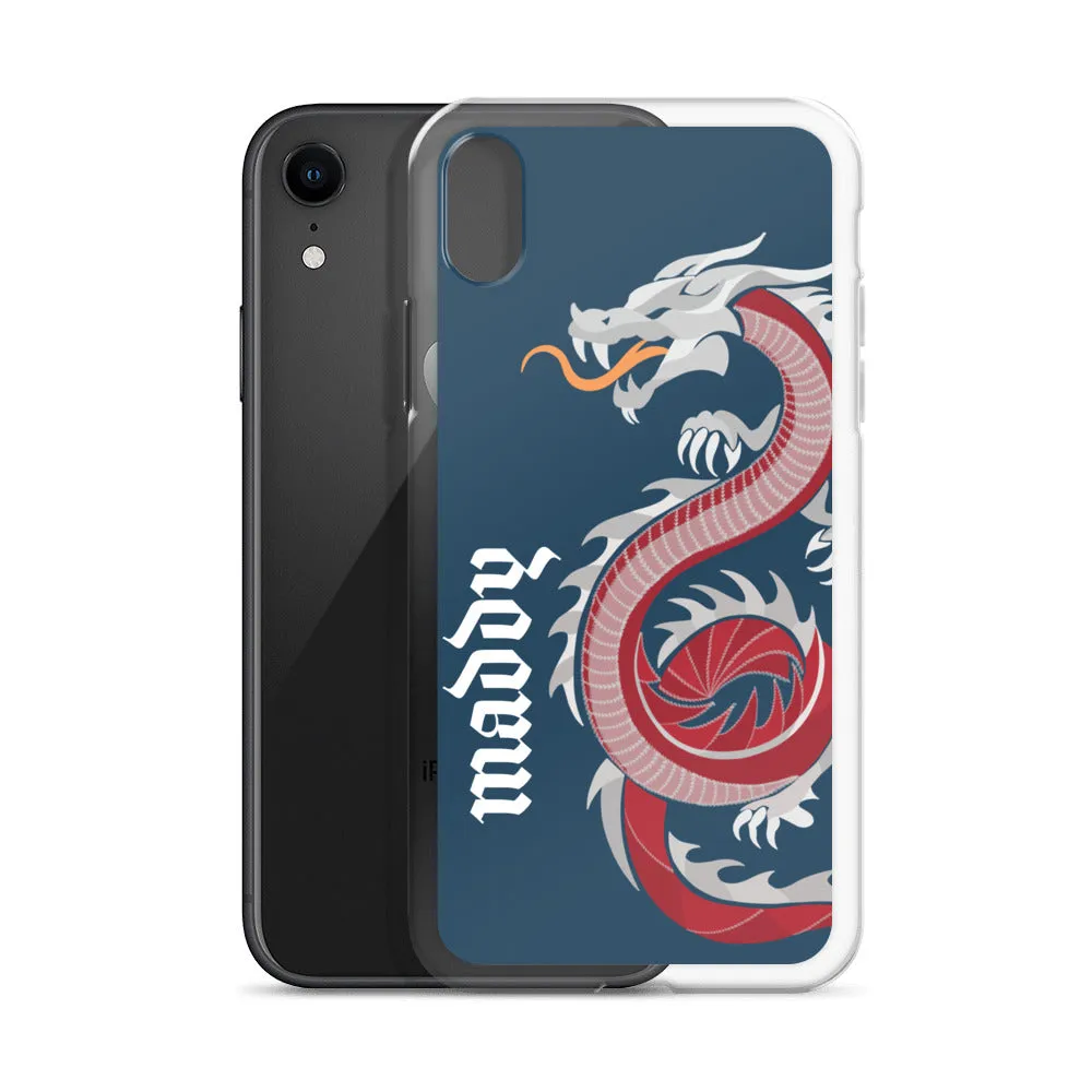 Personalized Dragon Clear Case for iPhone® Mobile - Blue