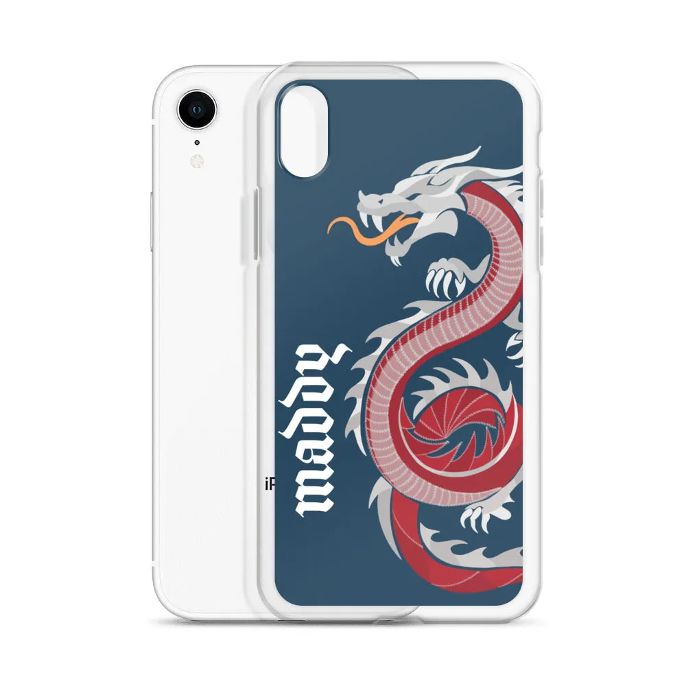 Personalized Dragon Clear Case for iPhone® Mobile - Blue