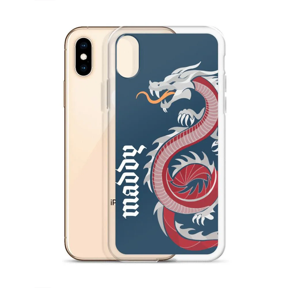 Personalized Dragon Clear Case for iPhone® Mobile - Blue