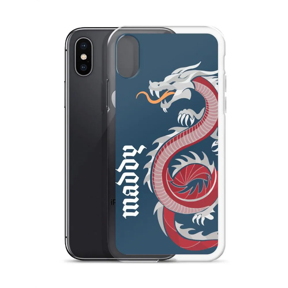 Personalized Dragon Clear Case for iPhone® Mobile - Blue