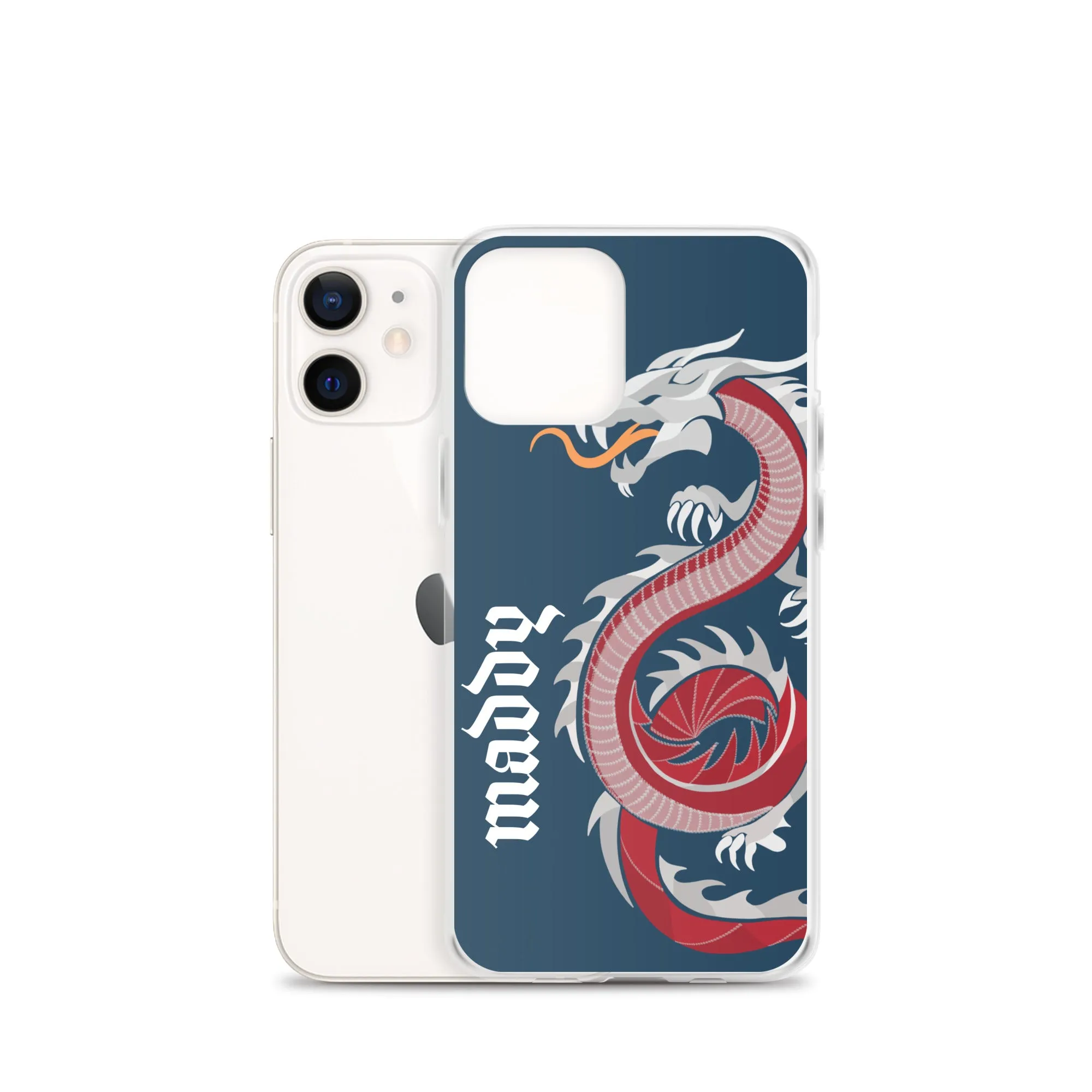 Personalized Dragon Clear Case for iPhone® Mobile - Blue
