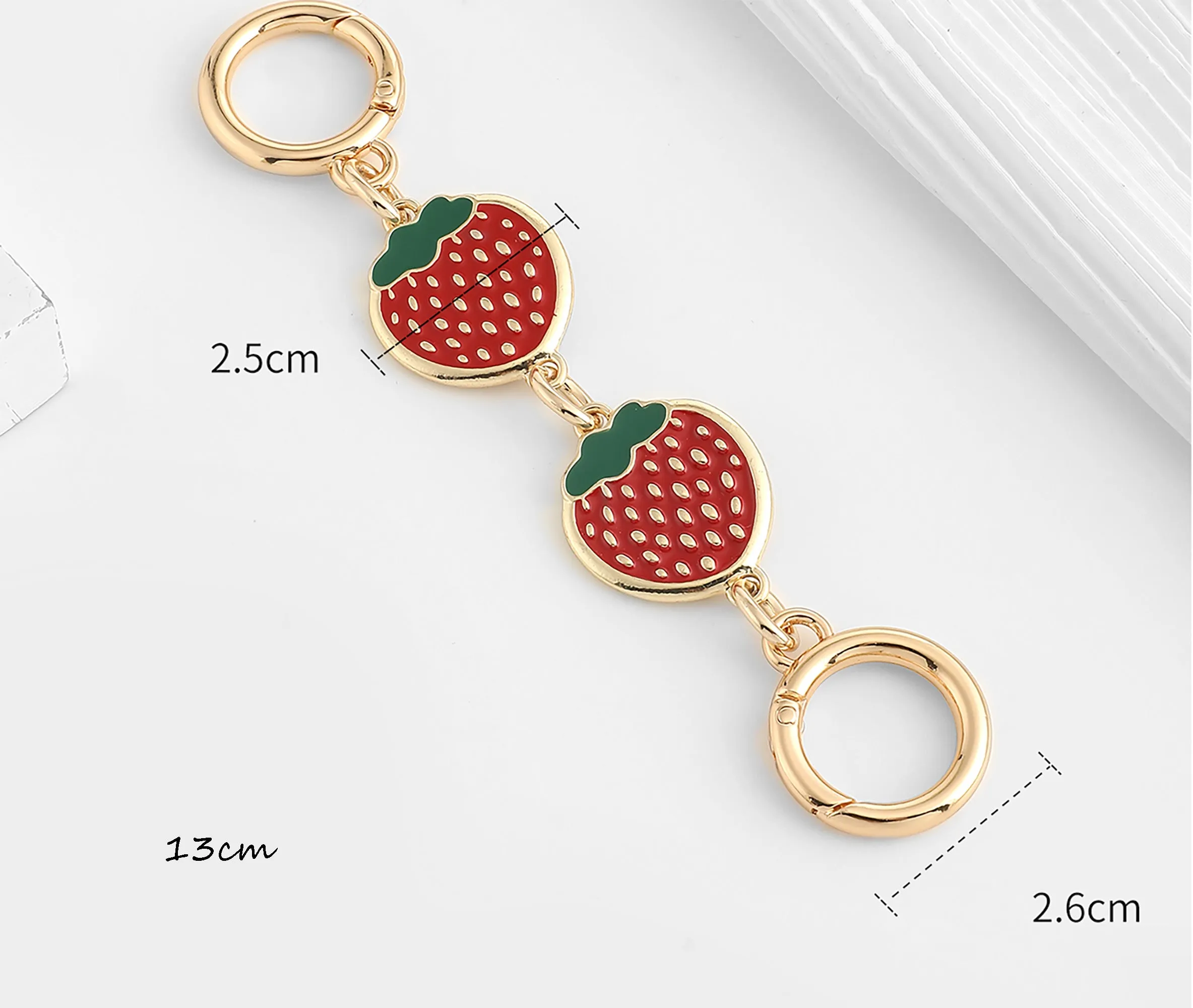 Pochette Accessoires Shoulder strap Coach strawberry bag extension chain Coach underarm chain accessory.