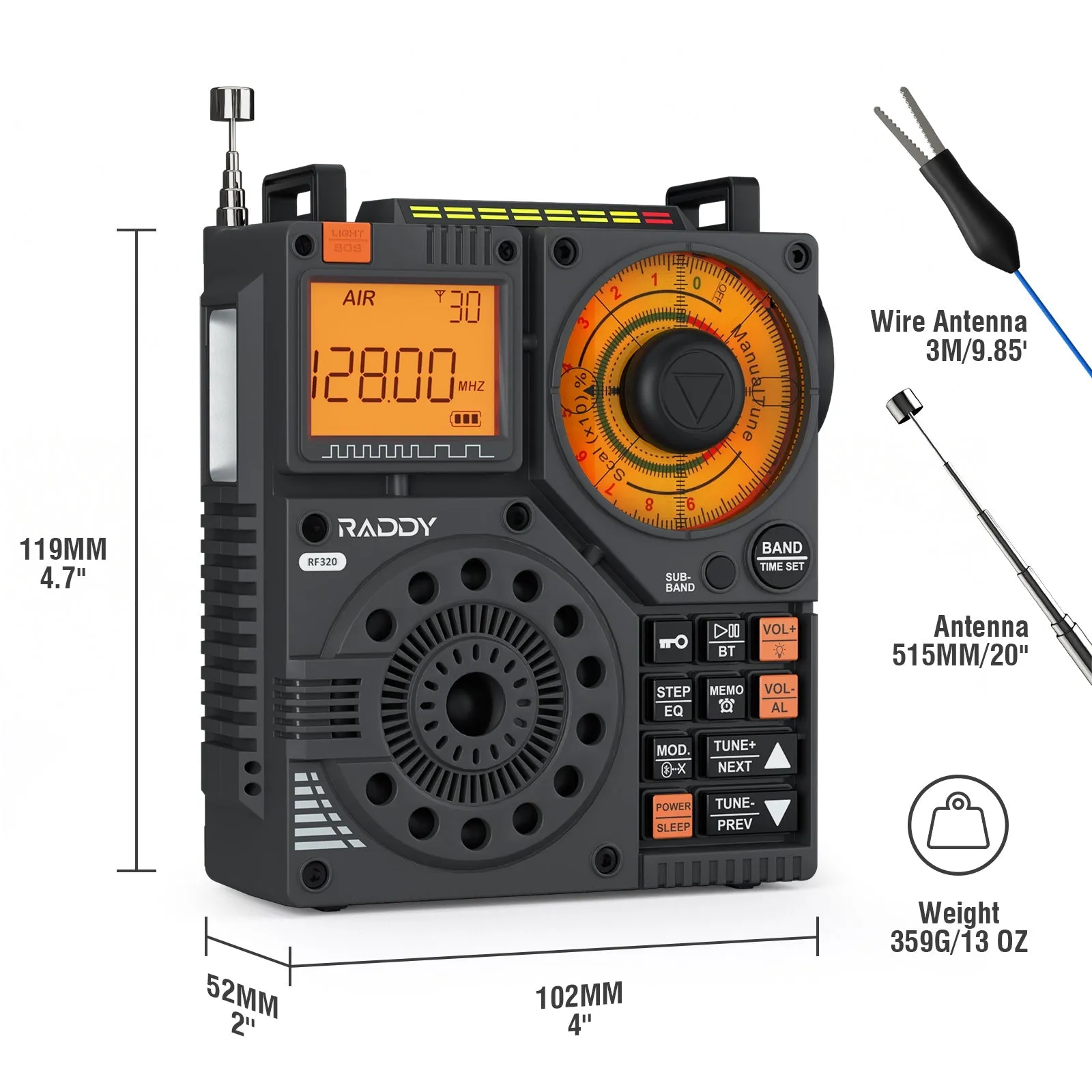 Raddy RF320 Shortwave Radio [OPEN BOX]