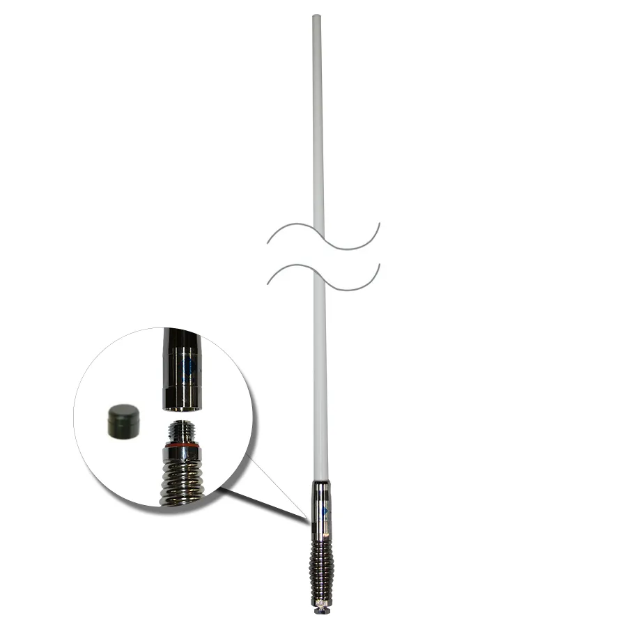 RFI CDQ8000 Q-Fit UHF CB 477Mhz Collinear Antenna 2080mm B/W