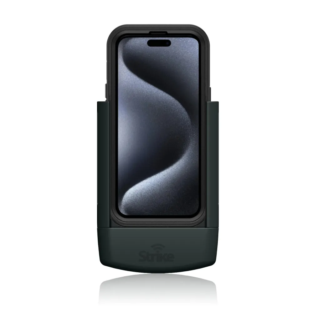 Strike Alpha in-car Cradle for iPhone 15 Pro Car Phone Holder that work with OtterBox Defender Case On