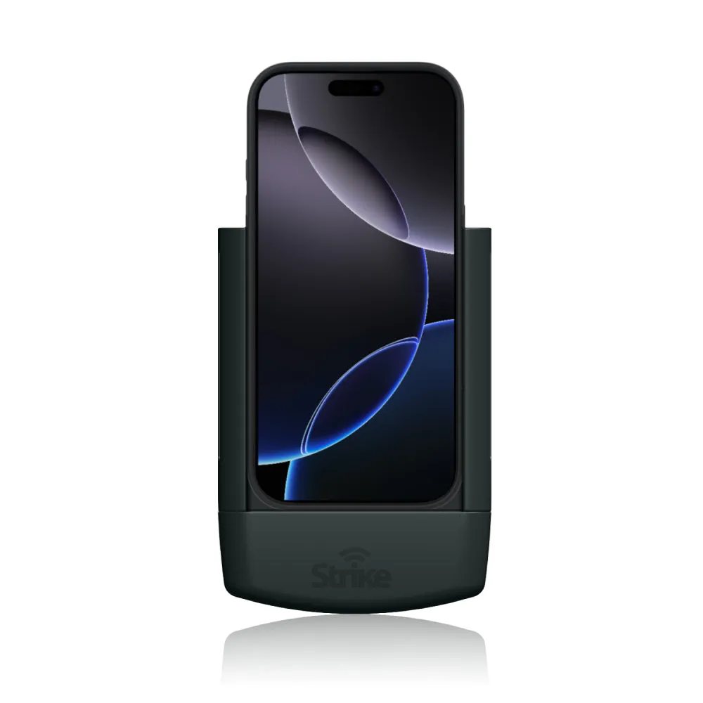 Strike Alpha in-car Cradle for iPhone 16 Pro Max Car Phone Holder that work with Apple Case On