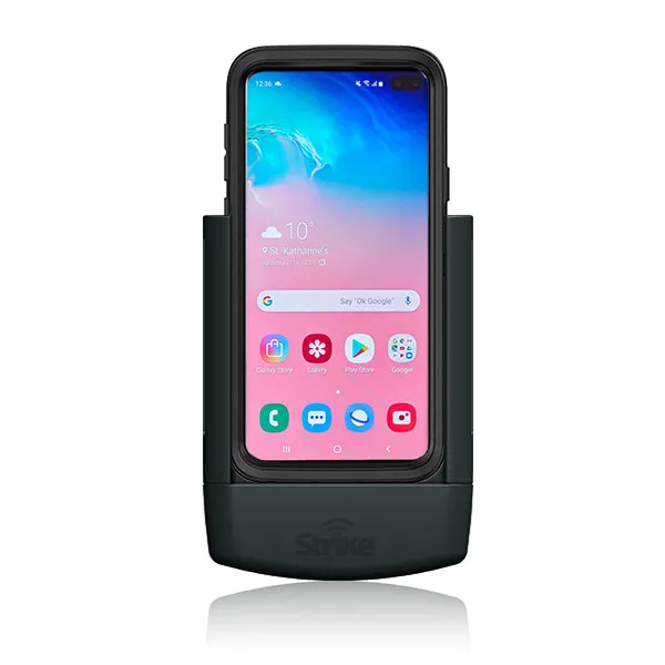 Strike Alpha in-car Cradle for Samsung Galaxy S10 5G that work with OtterBox Defender Case On