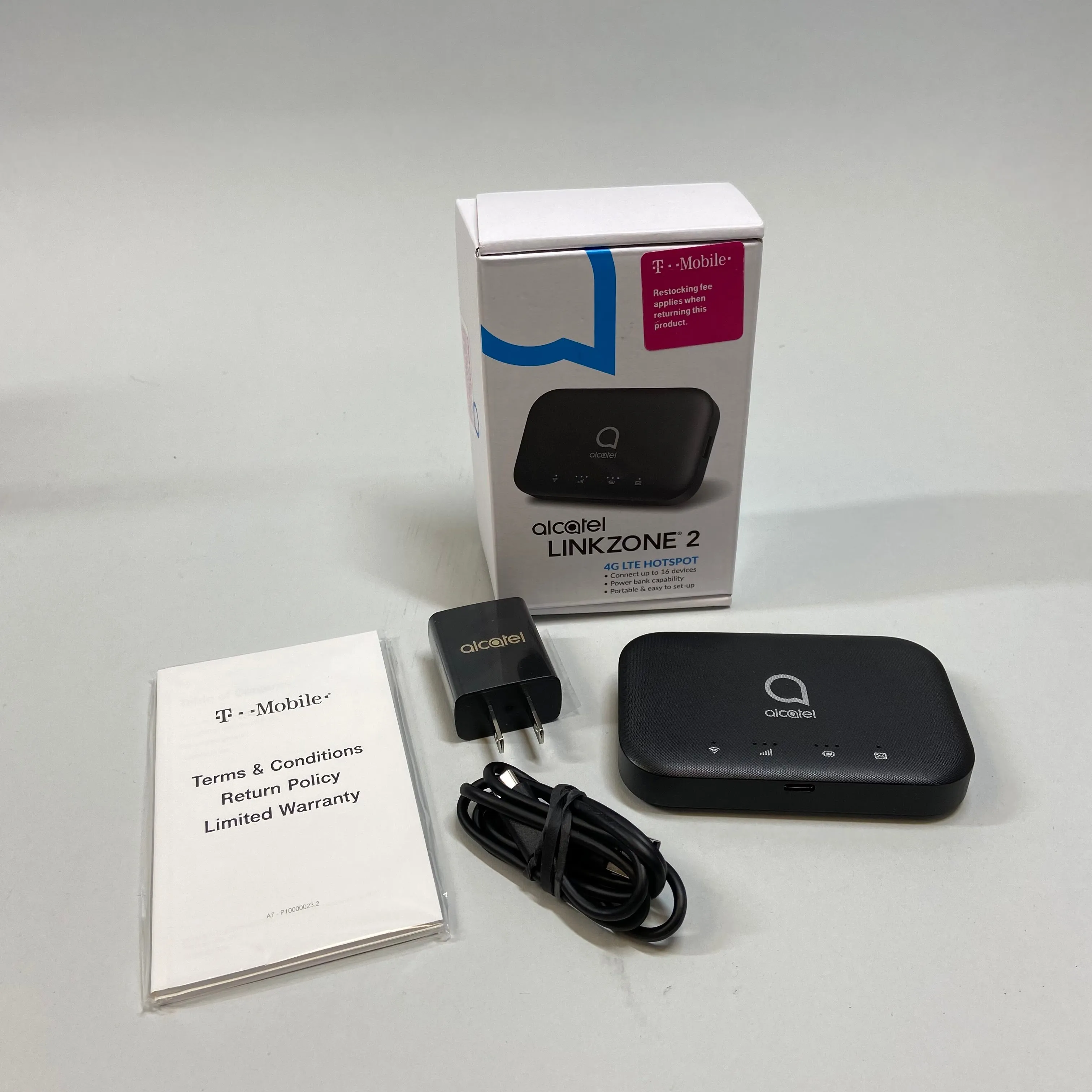 T Mobile Alcatel Linkzone 2 4G LTE Hotspot CKA1RL0000CA Black