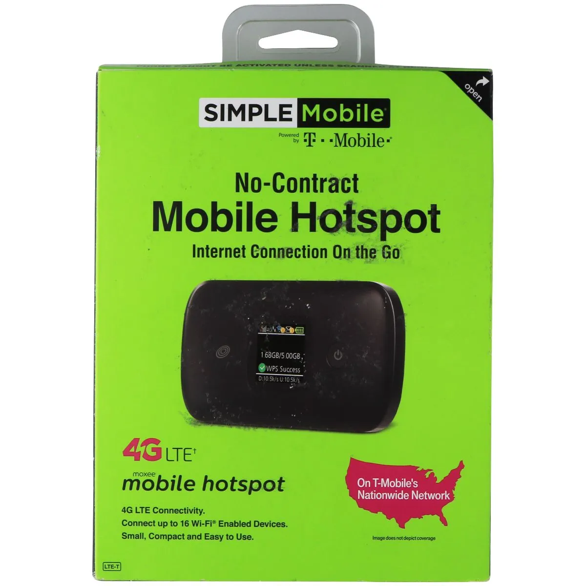 T-Mobile (Moxee 4G LTE) Simple Mobile No-Contract Mobile Hotspot - Black