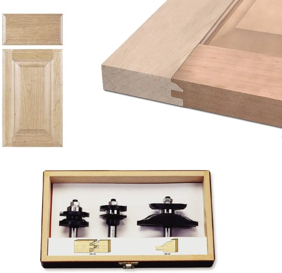 Timberline TRS-250 3 Piece Ogee Raised Panel Door Making Set with Back Cutter