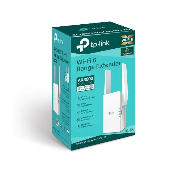 TP-Link AX3000 Mesh WiFi 6 Extender - RE705X