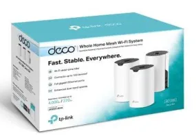 TP-Link Deco S4 Mesh WiFi System – Up to 5,500 Sq.ft. Coverage, Replaces WiFi Router and Extender, Gigabit Ports, Works with Alexa, 3-pack