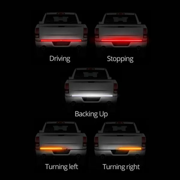 TRIPLE STACK LED Tailgate Light Bar with Sequential Amber Turn Signals
