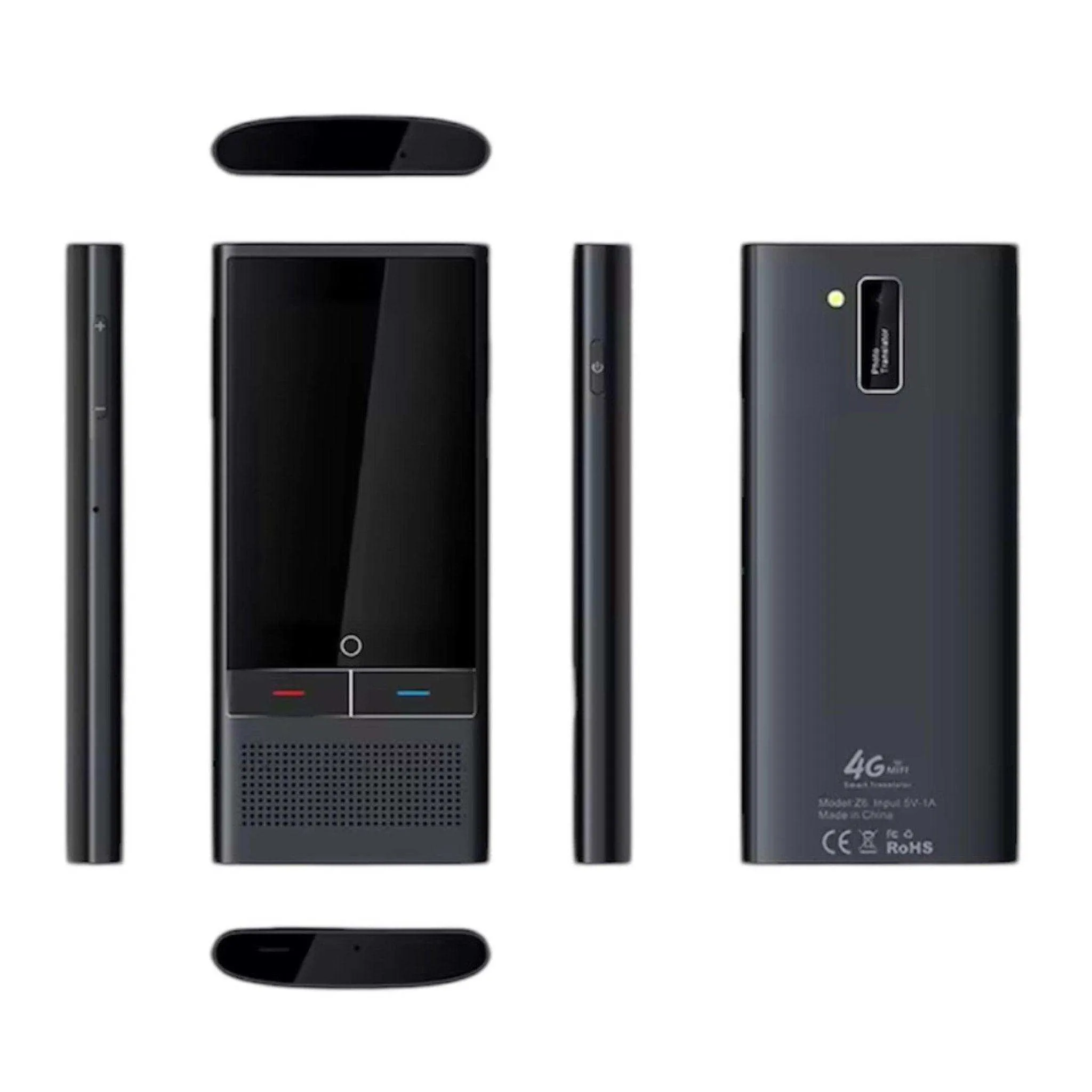 TUTT Z6 4G AI Language Voice and Image Translator Two Way | Simultaneous Interpretation | 1G 16G ROM AI Assistance | 138 Online 19 Offline | Micro SIM Card