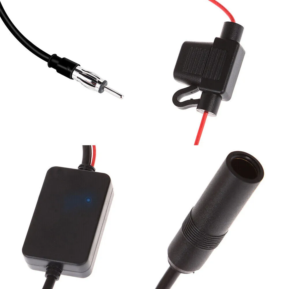 US 1-2 Pcs Car Auto Stereo FM & AM Radio Signal Antenna Aerial Amp Amplifier