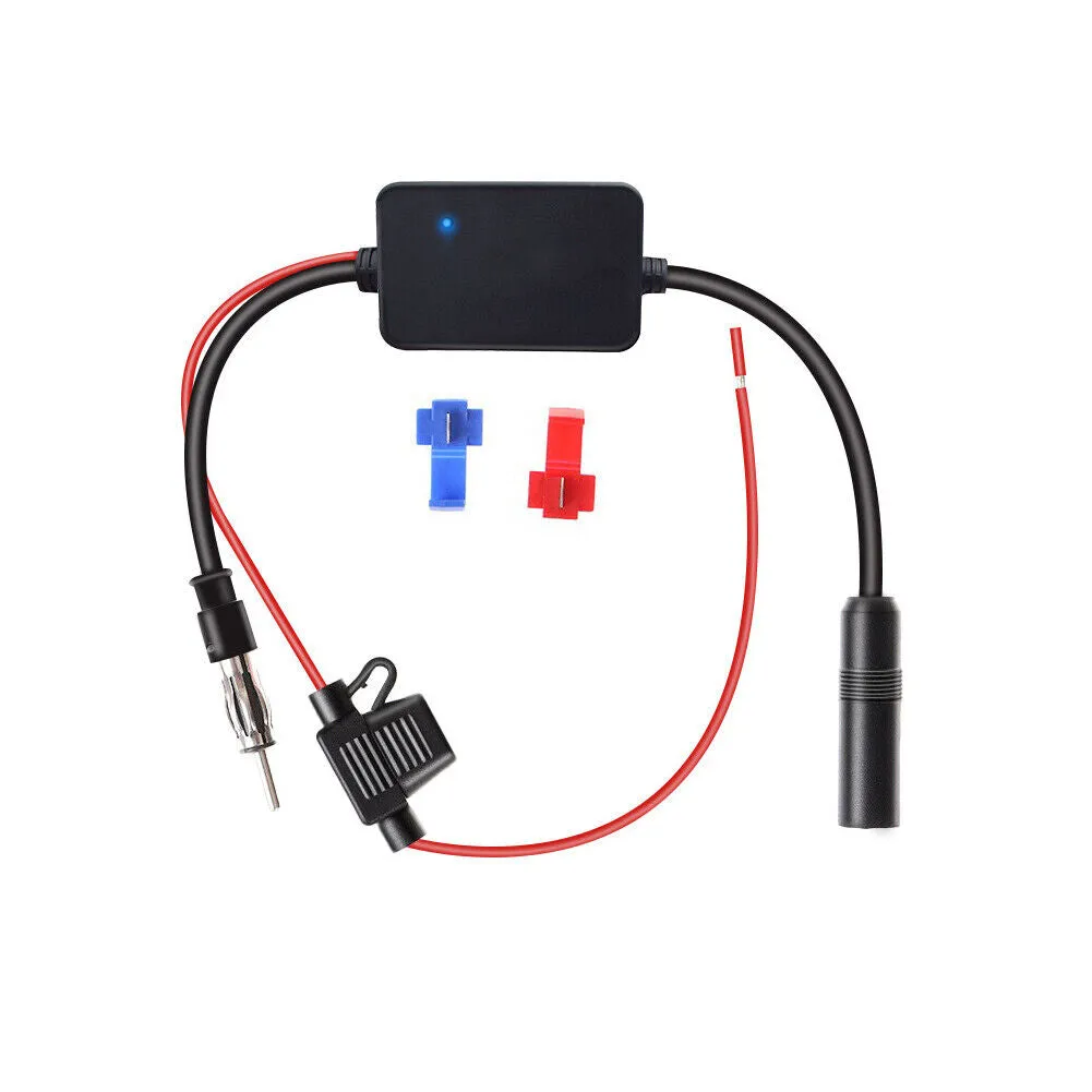 US 1-2 Pcs Car Auto Stereo FM & AM Radio Signal Antenna Aerial Amp Amplifier