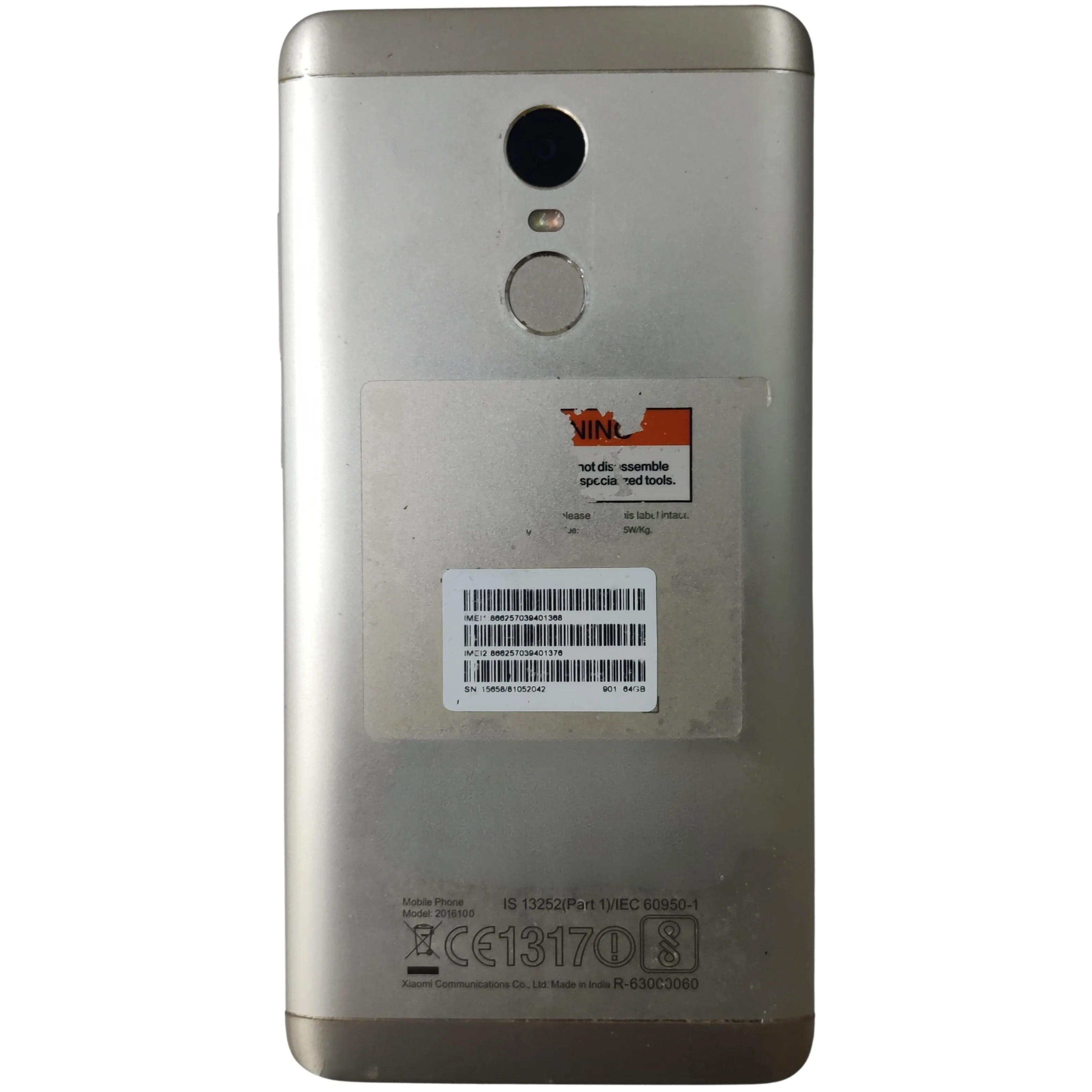 Used Xiaomi Redmi Note 4 64GB 4GB RAM Gold