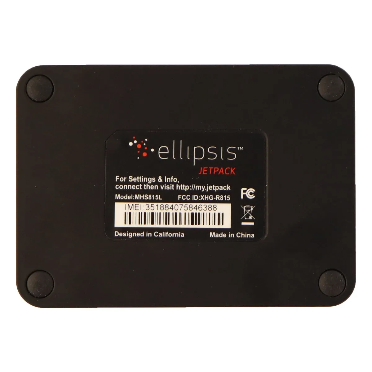 Verizon Ellipsis Jetpack 4G LTE Wi-Fi Mobile Hotspot MHS815L