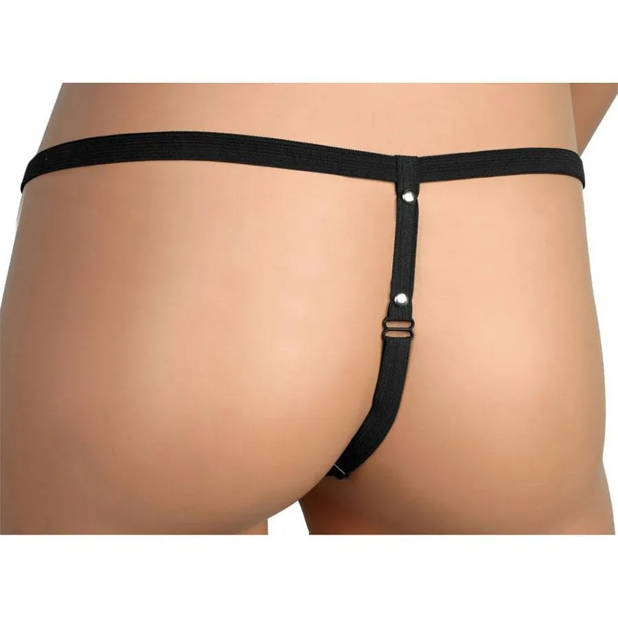Vibrating Erection Assist Hollow Strap On  6.5 Inch Penis Extension Strap On Sleeve Tan