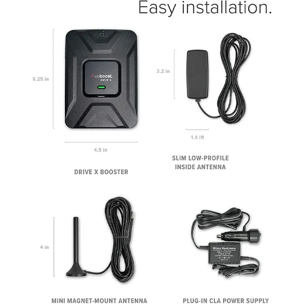 weBoost Drive X (655021) Vehicle Cell Signal Booster | Car, Truck, Van, or SUV | All Canadian Carriers - Bell, Rogers, Telus | ISED Approved