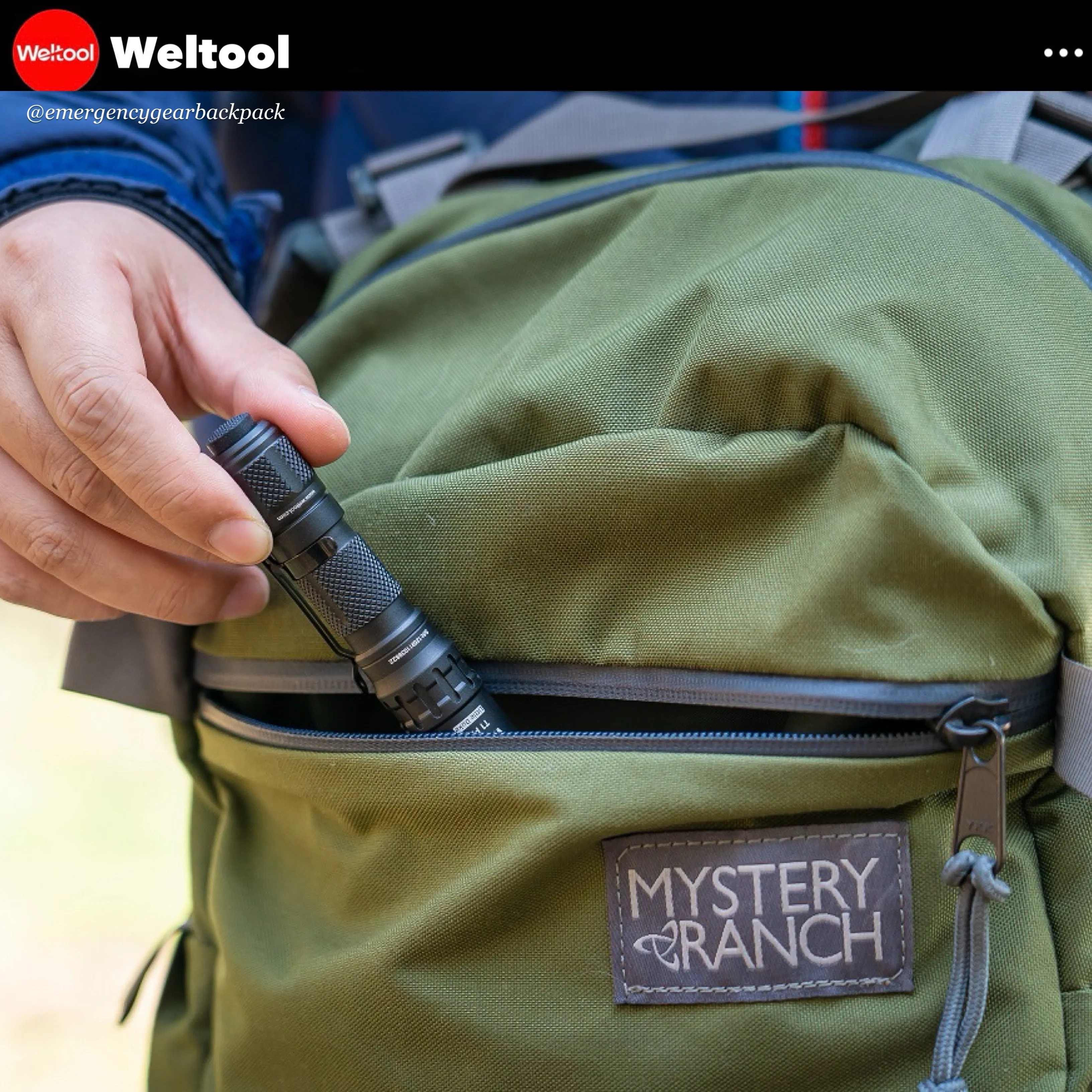 Weltool T1 Pro TAC Tactical Flashlight 540 Lumens 290M