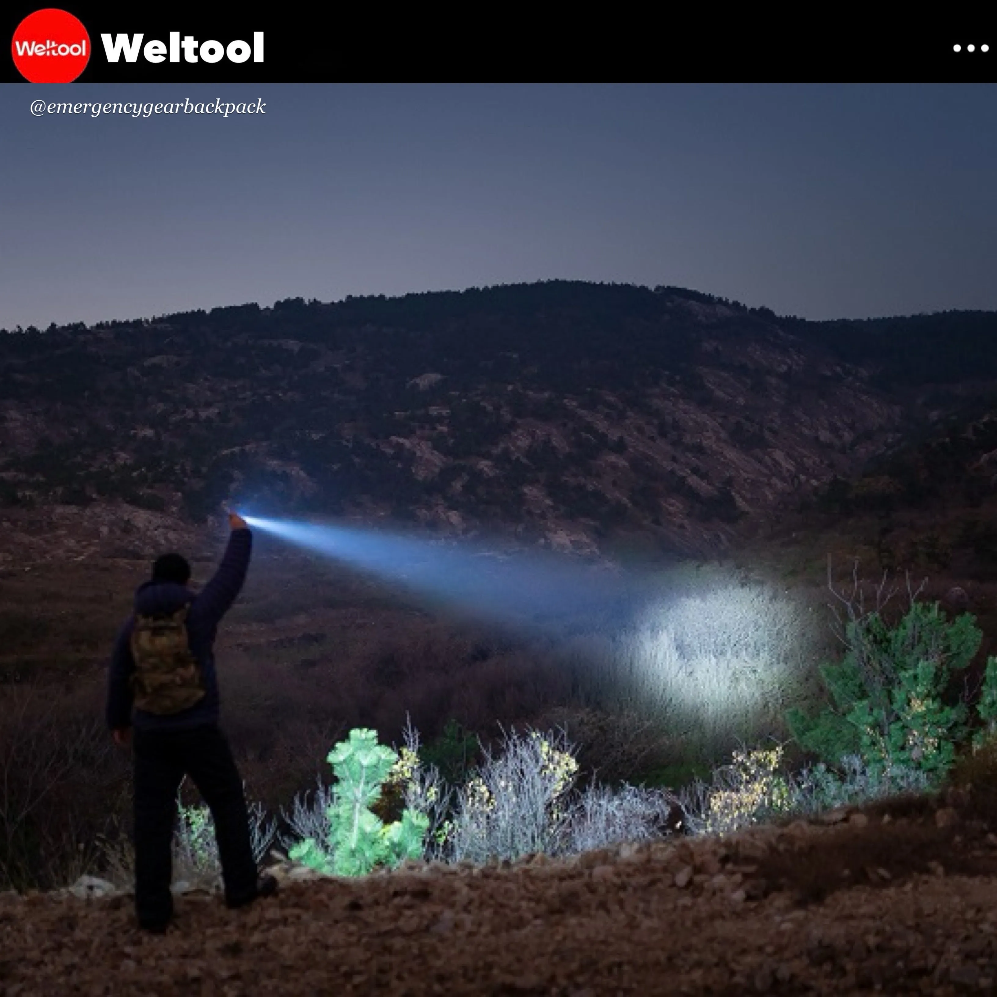 Weltool T1 Pro TAC Tactical Flashlight 540 Lumens 290M