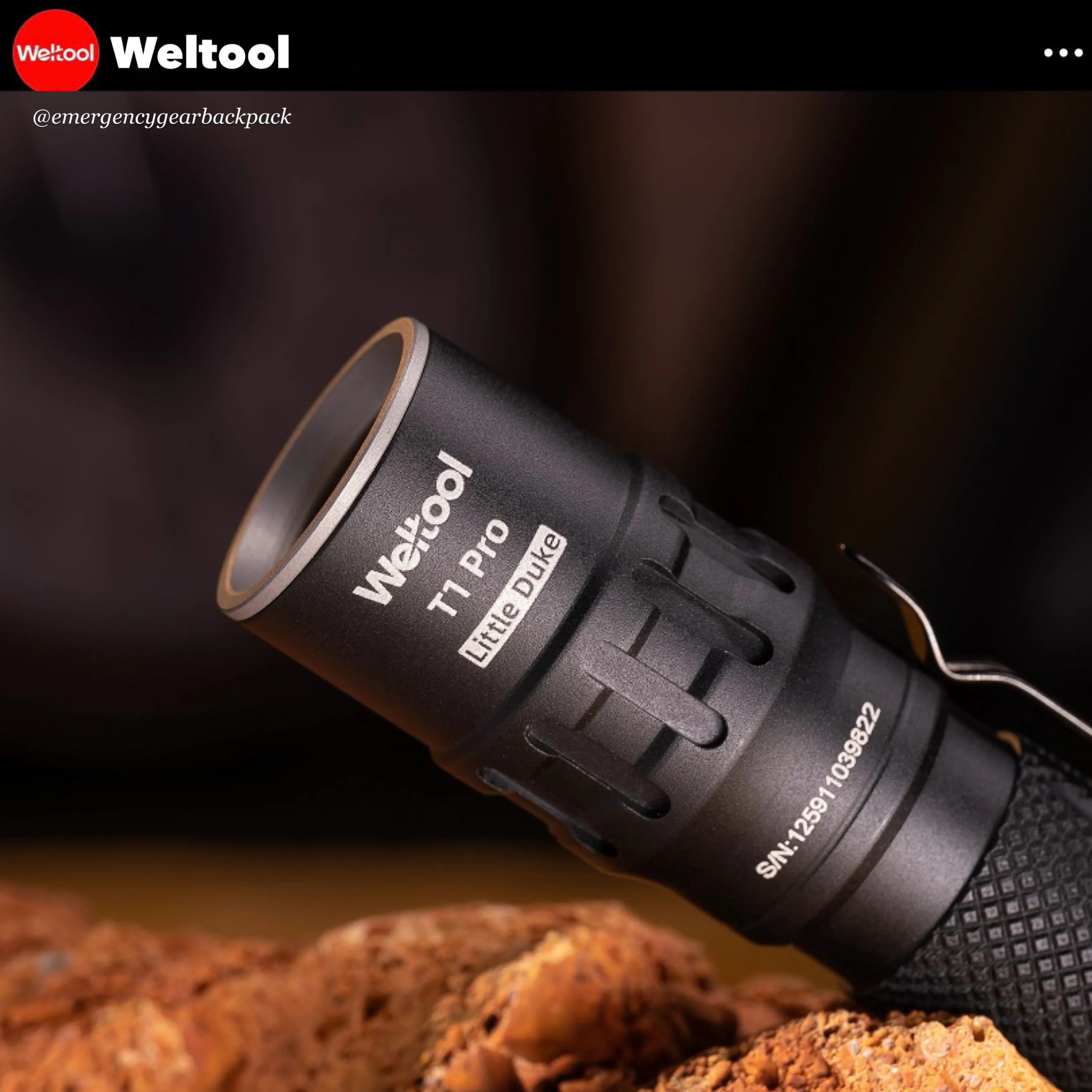 Weltool T1 Pro TAC Tactical Flashlight 540 Lumens 290M