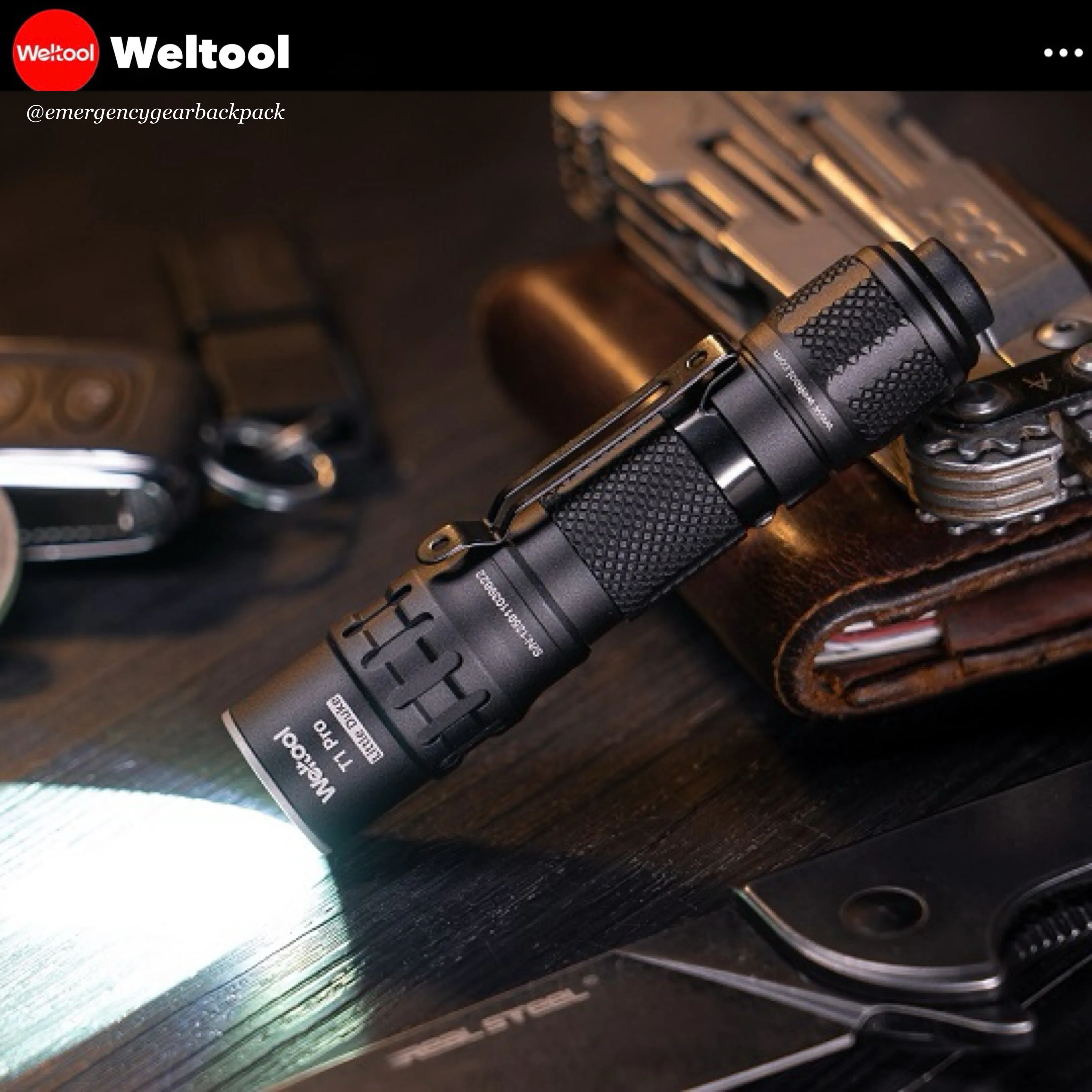 Weltool T1 Pro TAC Tactical Flashlight 540 Lumens 290M