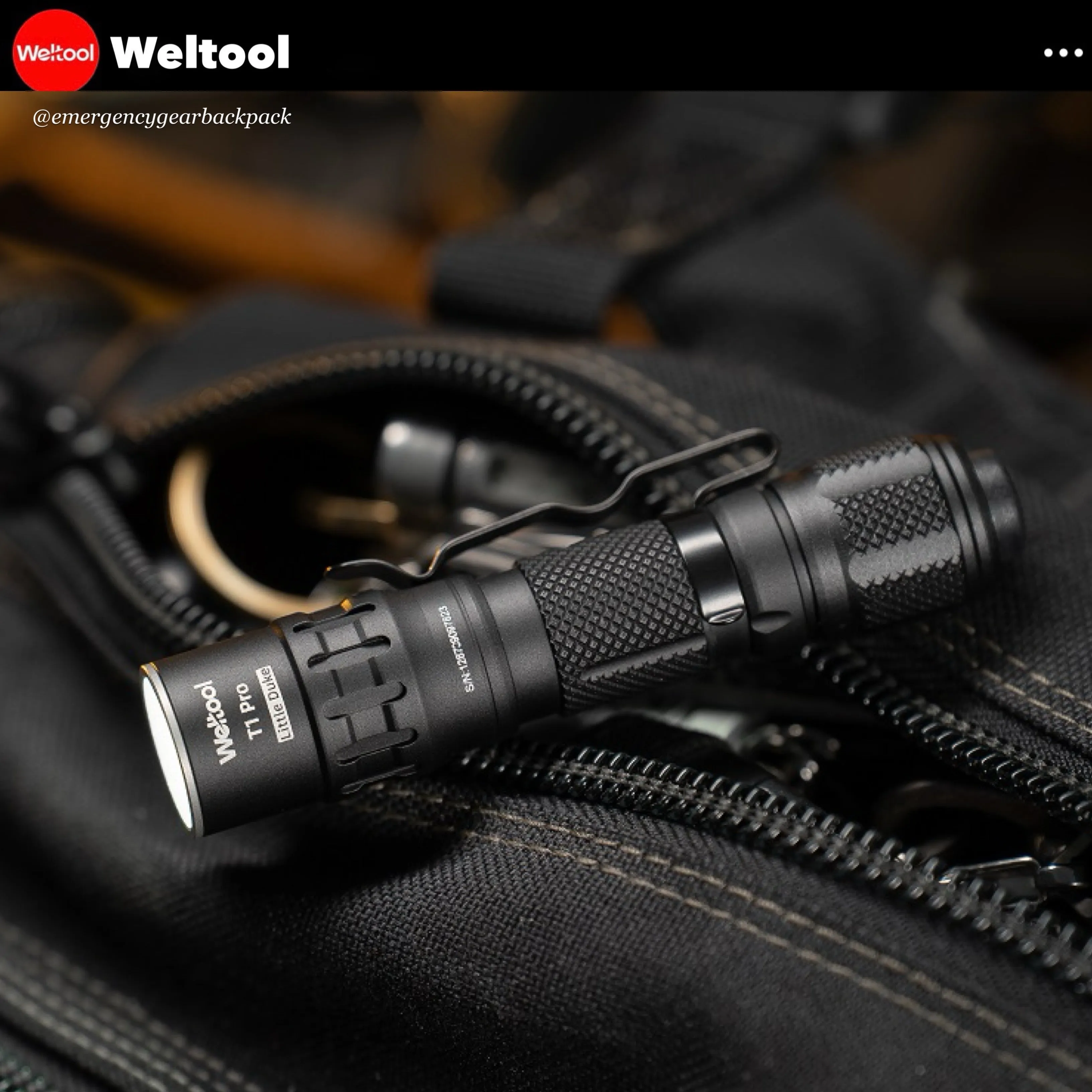 Weltool T1 Pro TAC Tactical Flashlight 540 Lumens 290M